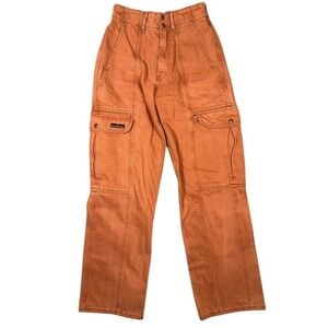 BDG Urban Outfitters Rust‎ Orange High Rise Cargo Utility Pants Womens Size 27